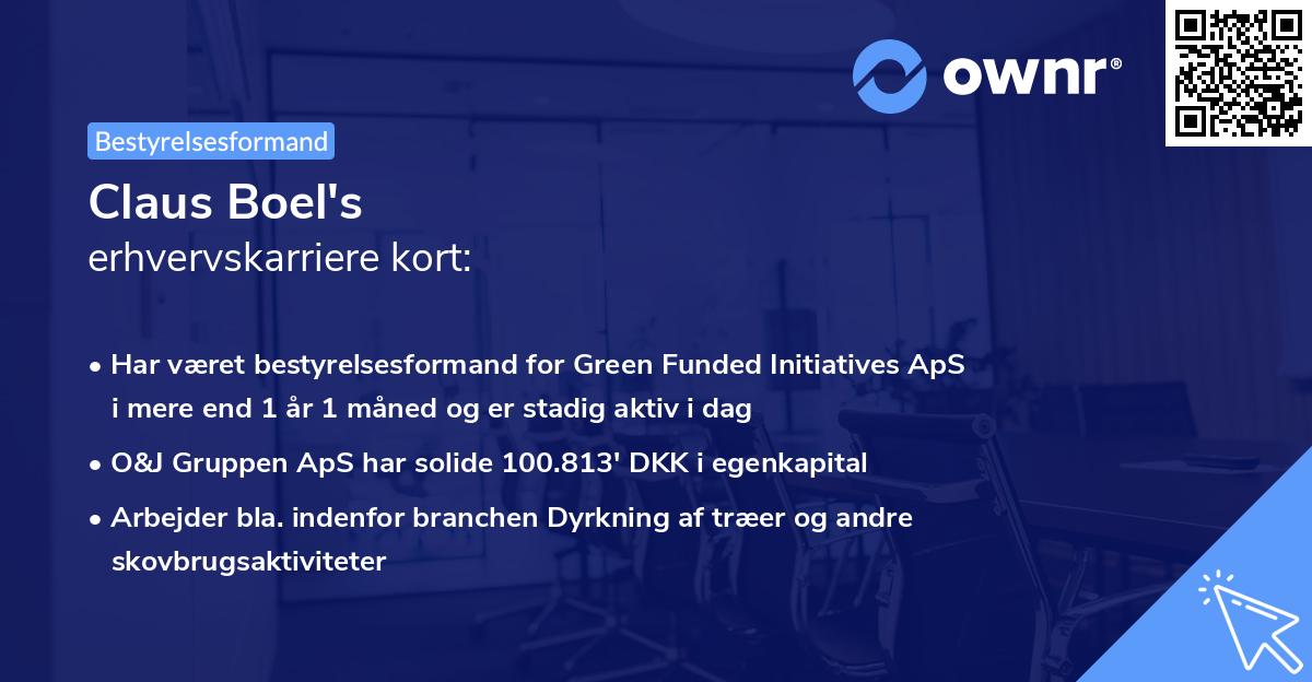 Claus Boel's erhvervskarriere kort