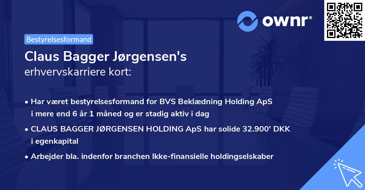 Claus Bagger Jørgensen's erhvervskarriere kort