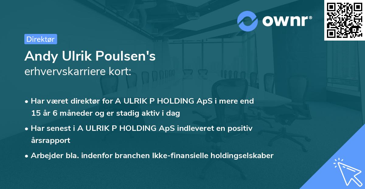 Andy Ulrik Poulsen's erhvervskarriere kort