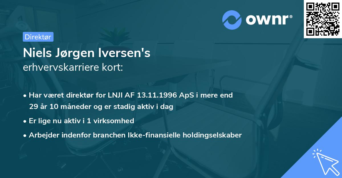 Niels Jørgen Iversen's erhvervskarriere kort