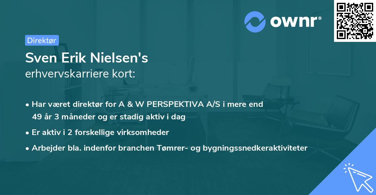 Sven Erik Nielsen's erhvervskarriere kort