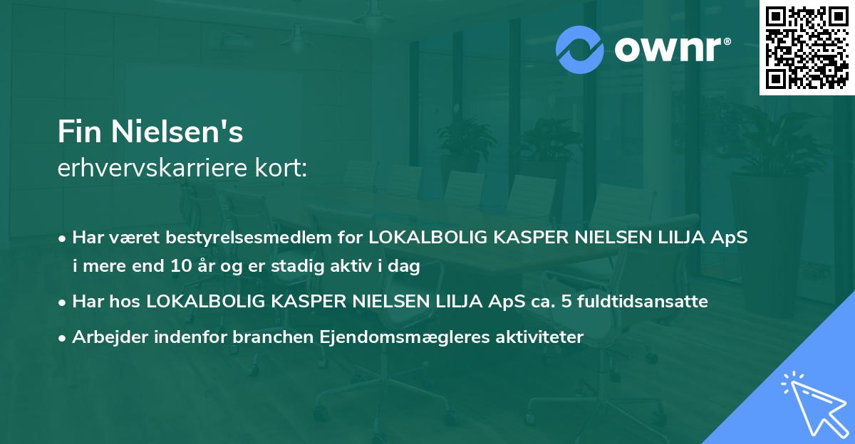 Fin Nielsen's erhvervskarriere kort