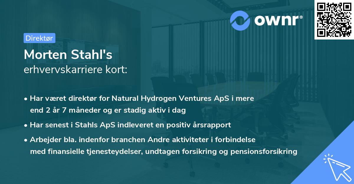 Morten Stahl's erhvervskarriere kort