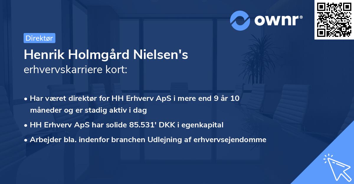 Henrik Holmgård Nielsen's erhvervskarriere kort