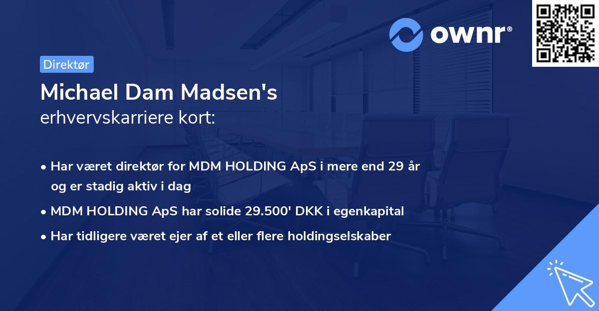 Michael Dam Madsen's erhvervskarriere kort