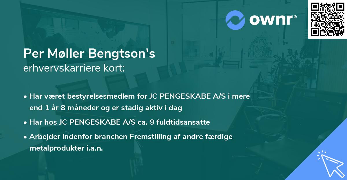 Per Møller Bengtson's erhvervskarriere kort