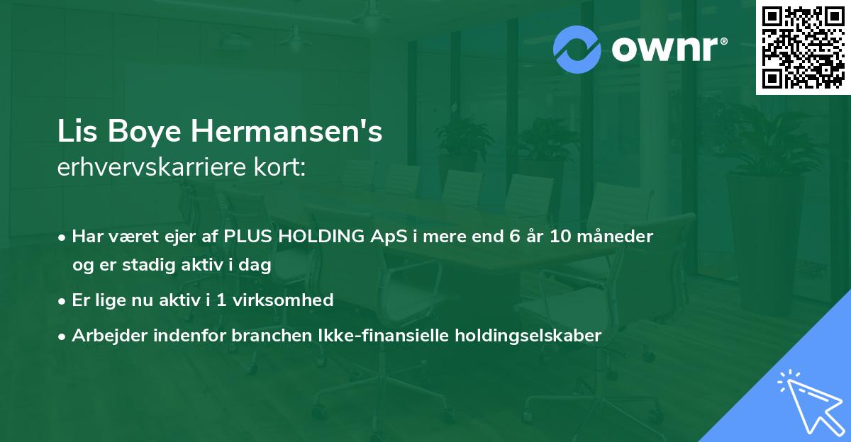 Lis Boye Hermansen's erhvervskarriere kort