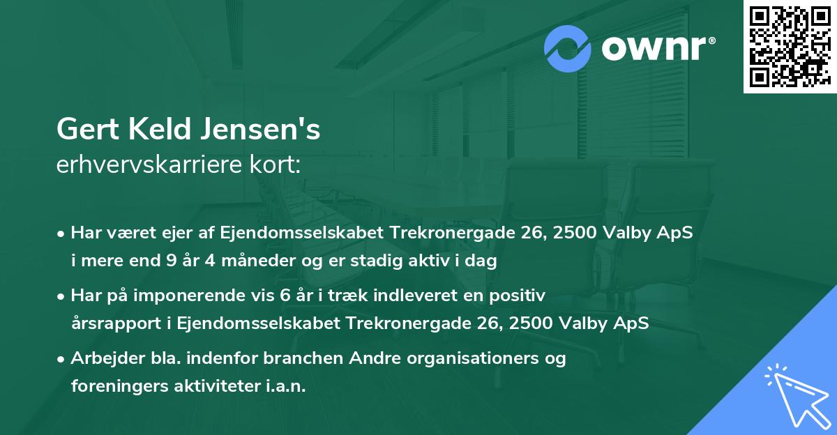 Gert Keld Jensen's erhvervskarriere kort