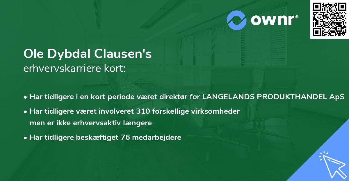 Ole Dybdal Clausen's erhvervskarriere kort