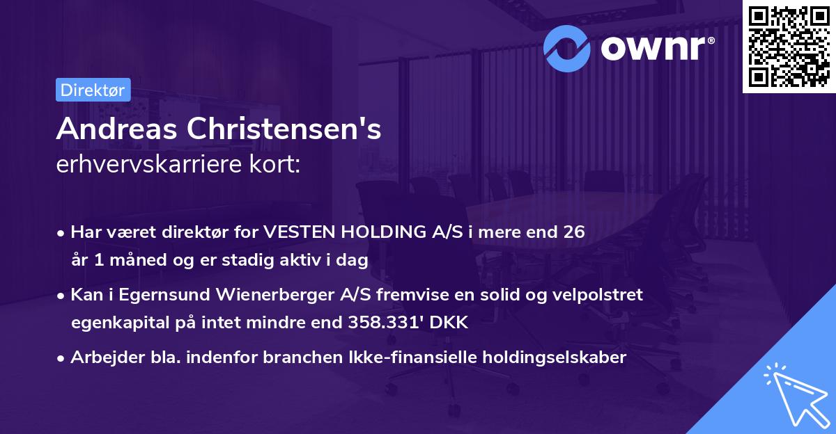 Andreas Christensen's erhvervskarriere kort