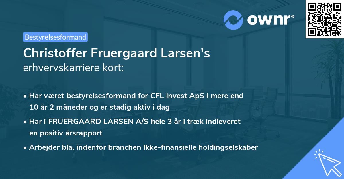 Christoffer Fruergaard Larsen's erhvervskarriere kort