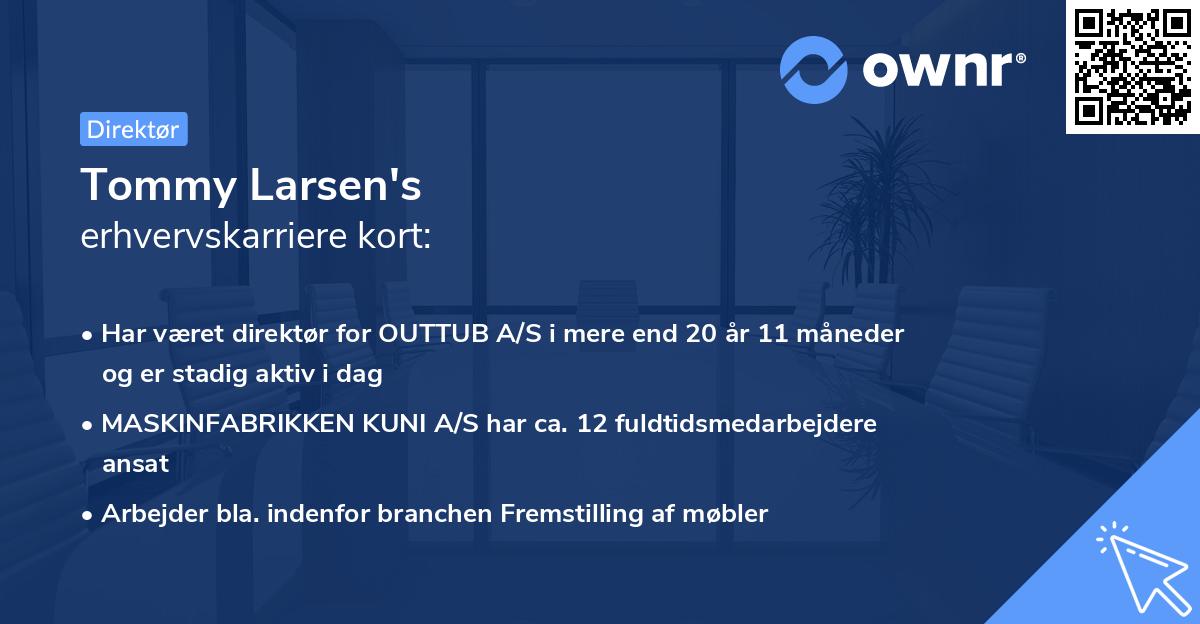 Tommy Larsen's erhvervskarriere kort