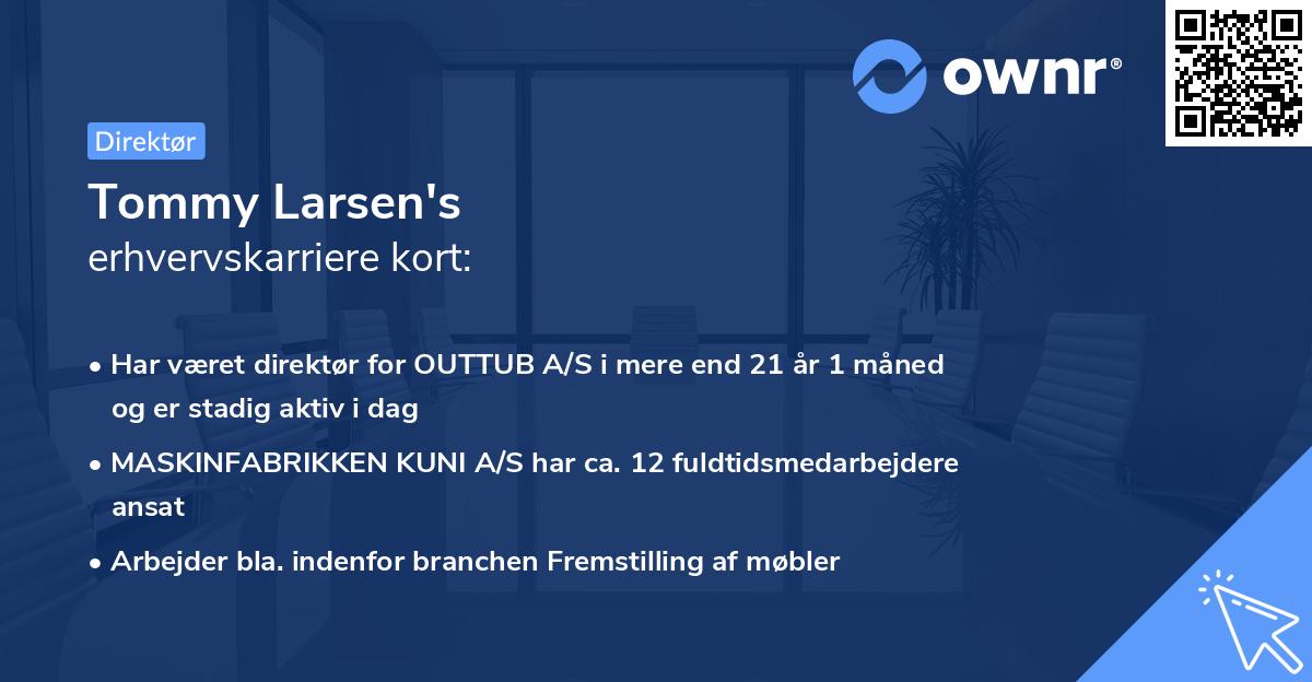 Tommy Larsen's erhvervskarriere kort