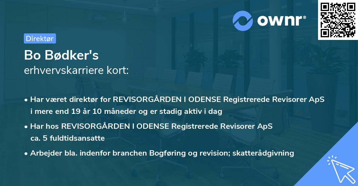 Bo Bødker's erhvervskarriere kort