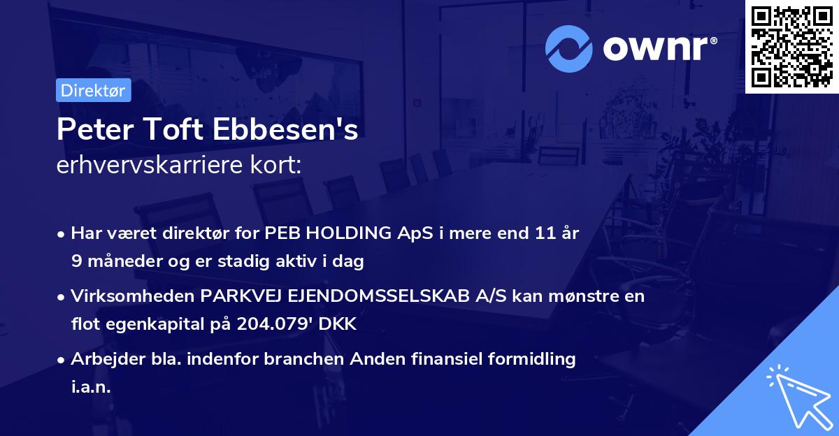 Peter Toft Ebbesen's erhvervskarriere kort