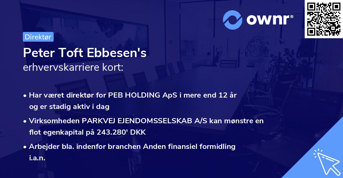 Peter Toft Ebbesen's erhvervskarriere kort