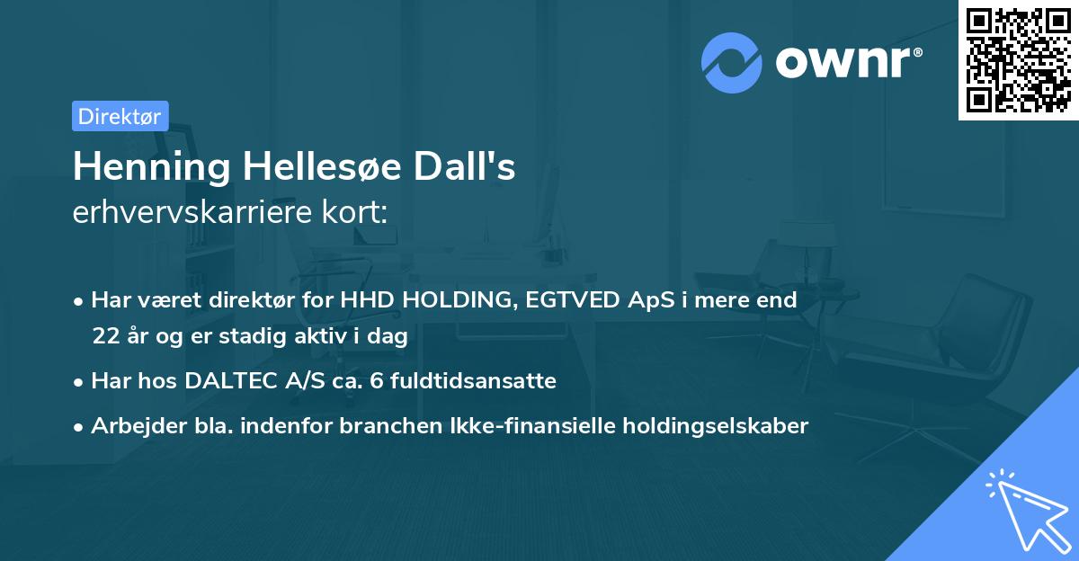 Henning Hellesøe Dall's erhvervskarriere kort