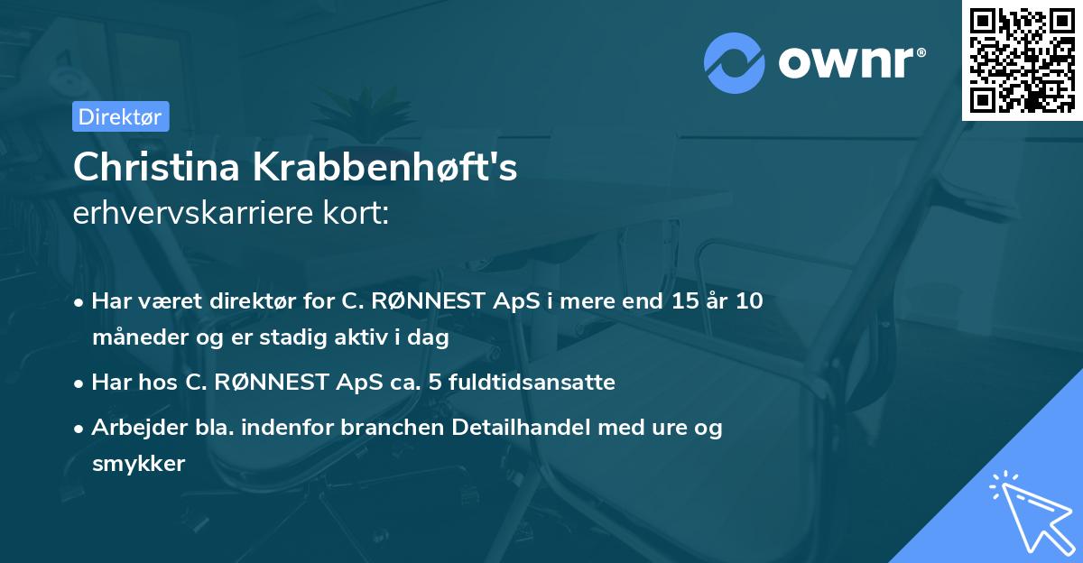 Christina Krabbenhøft's erhvervskarriere kort