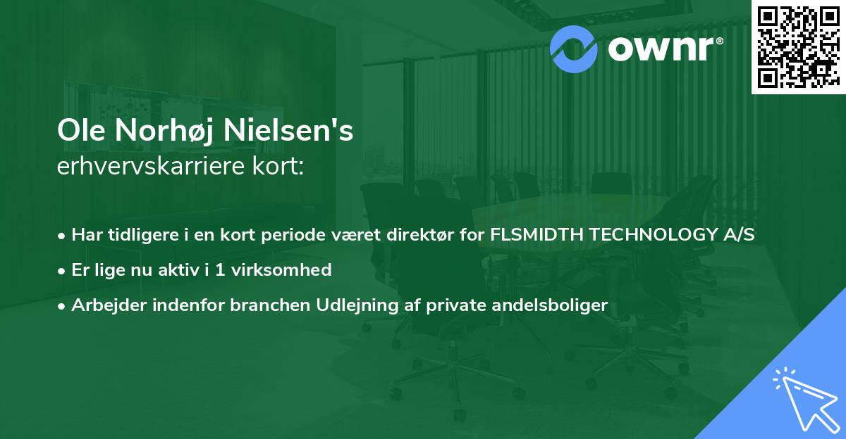 Ole Norhøj Nielsen's erhvervskarriere kort