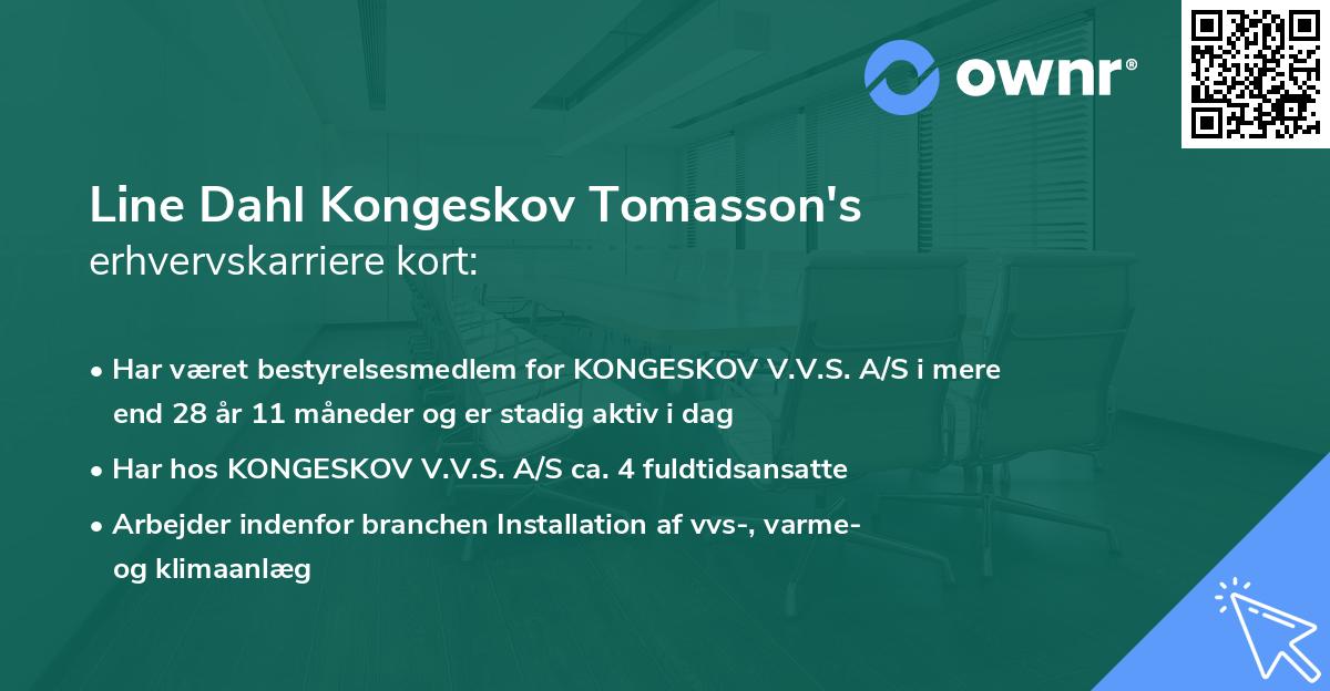 Line Dahl Kongeskov Tomasson's erhvervskarriere kort