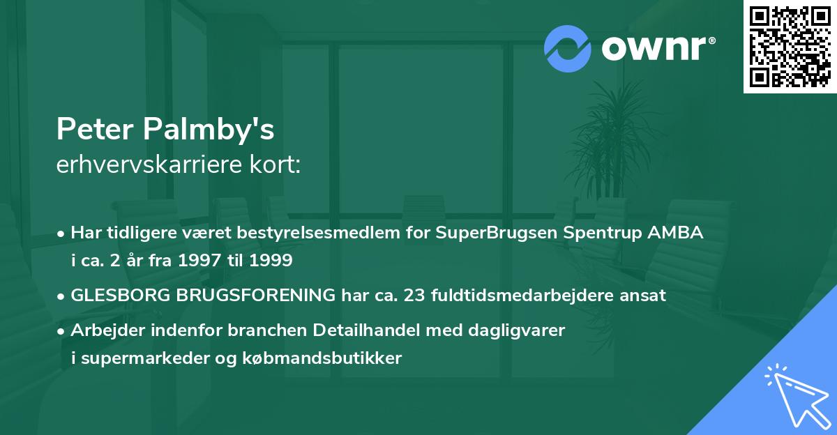 Peter Palmby's erhvervskarriere kort