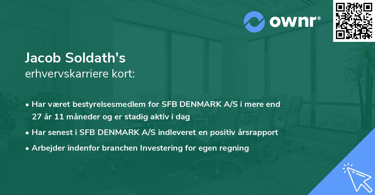 Jacob Soldath's erhvervskarriere kort