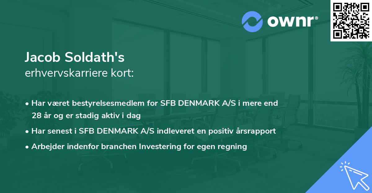 Jacob Soldath's erhvervskarriere kort
