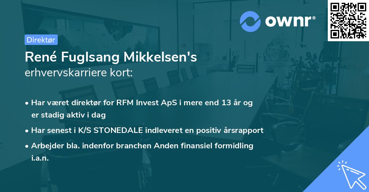 René Fuglsang Mikkelsen's erhvervskarriere kort