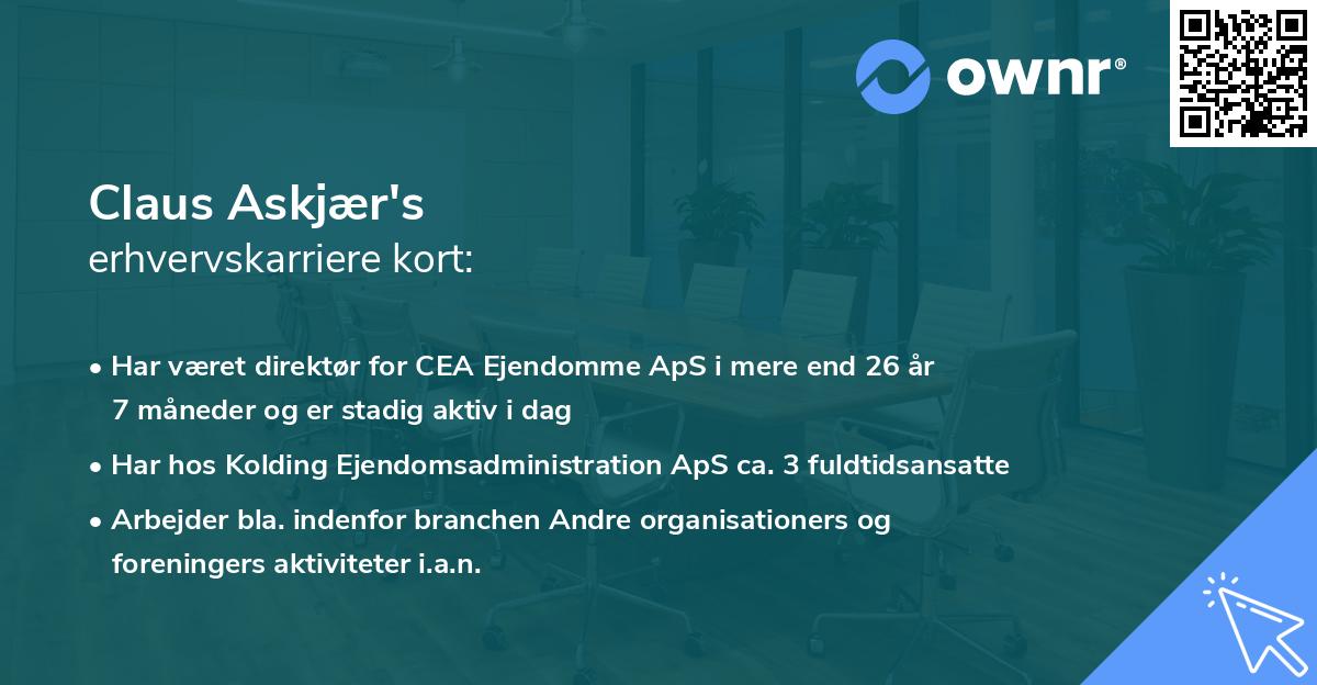 Claus Askjær's erhvervskarriere kort