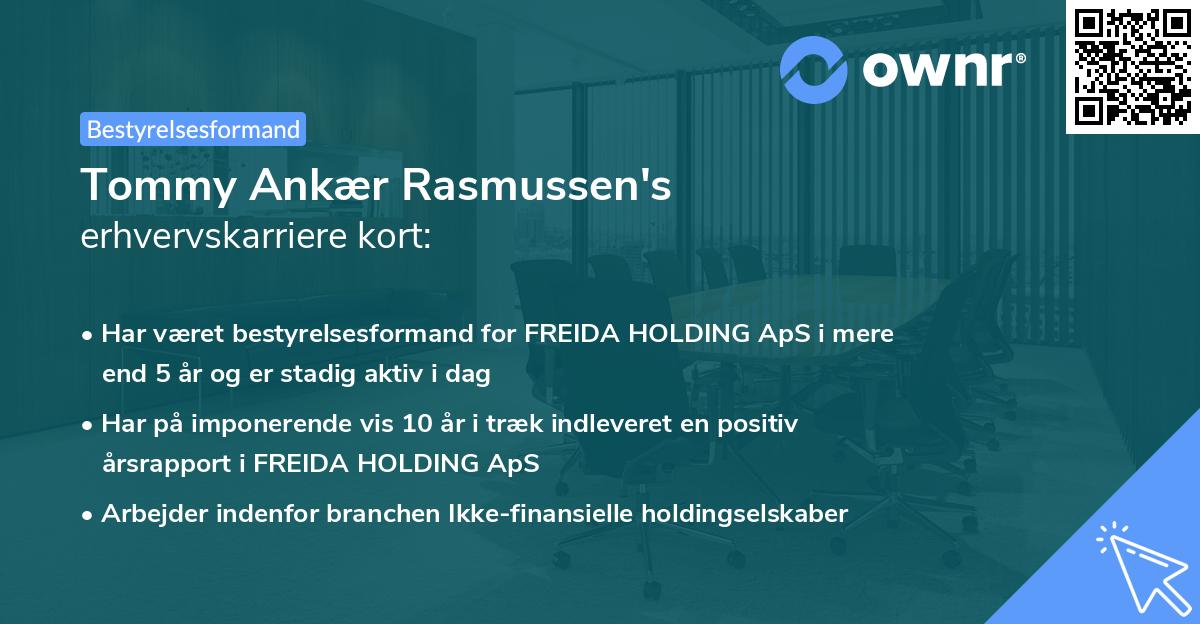Tommy Ankær Rasmussen's erhvervskarriere kort