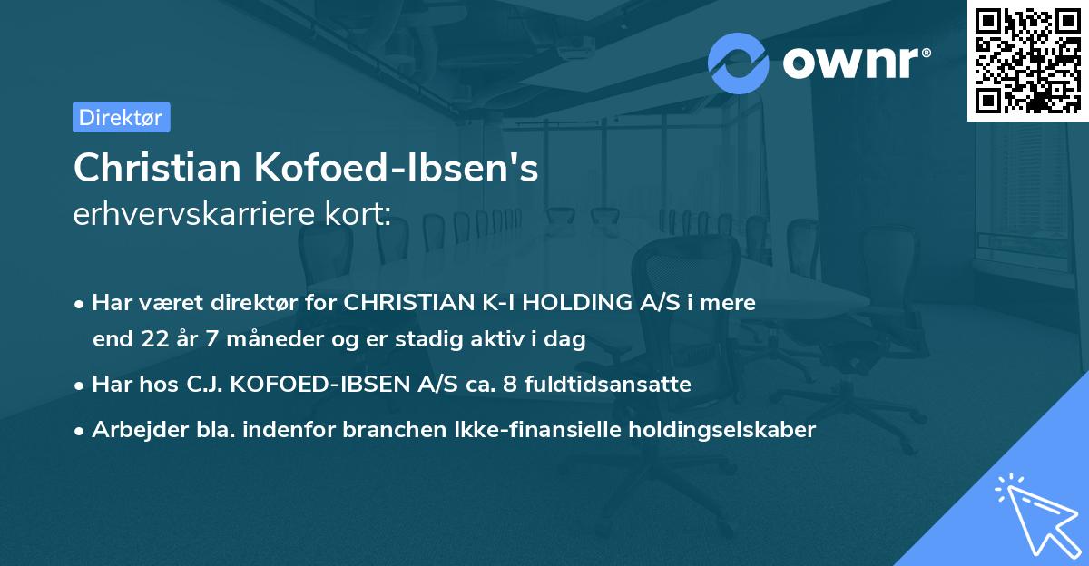 Christian Kofoed-Ibsen's erhvervskarriere kort