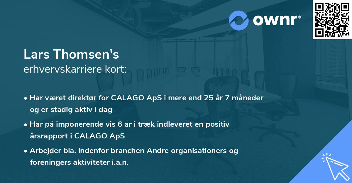 Lars Thomsen's erhvervskarriere kort
