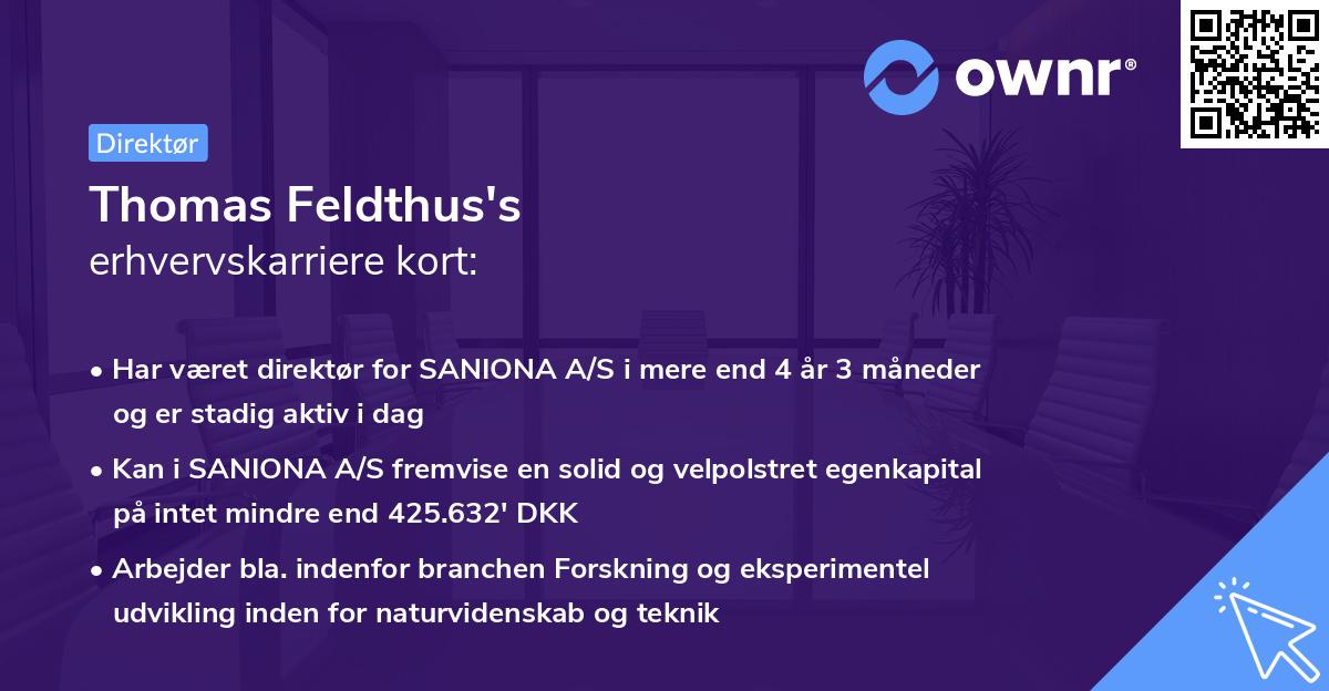 Thomas Feldthus's erhvervskarriere kort