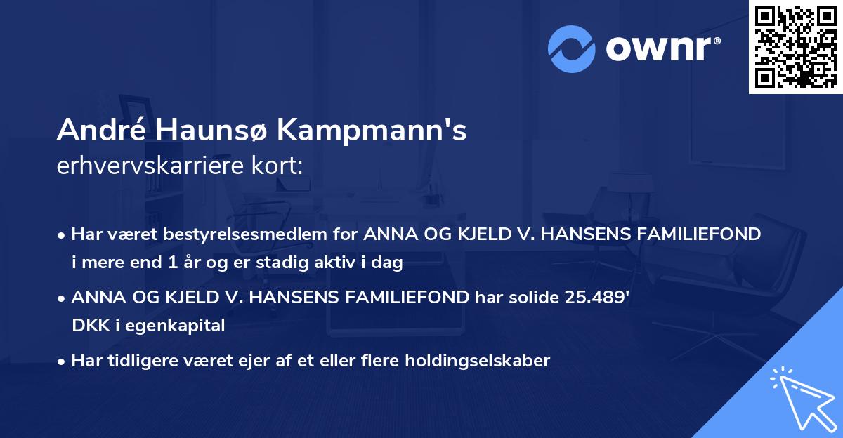 André Haunsø Kampmann's erhvervskarriere kort