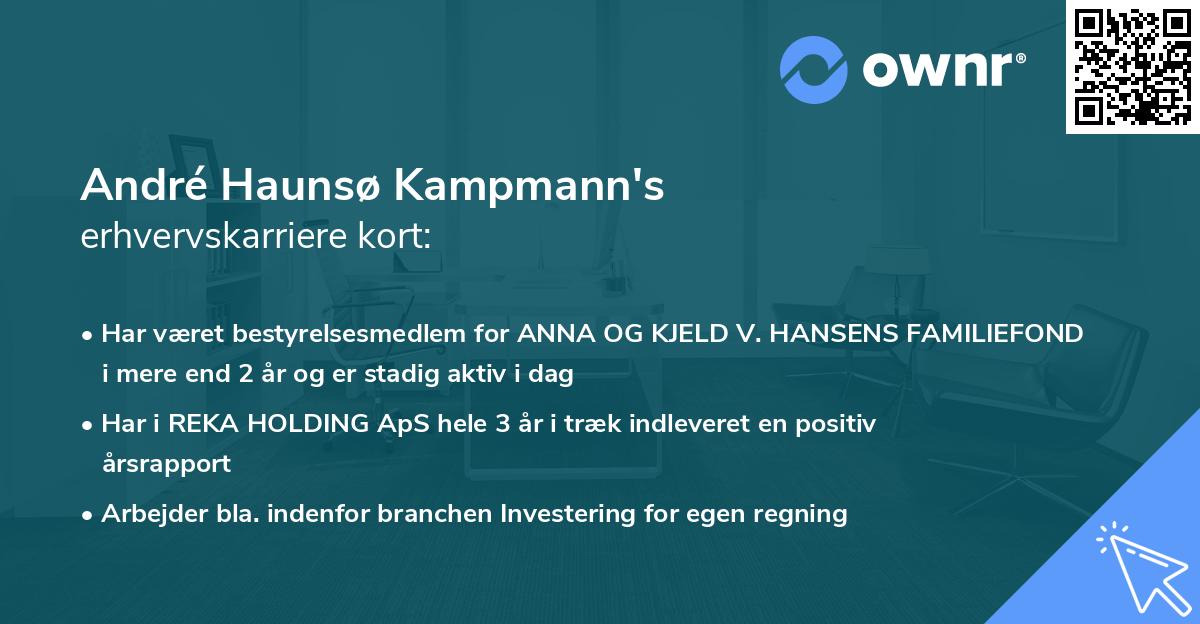 André Haunsø Kampmann's erhvervskarriere kort