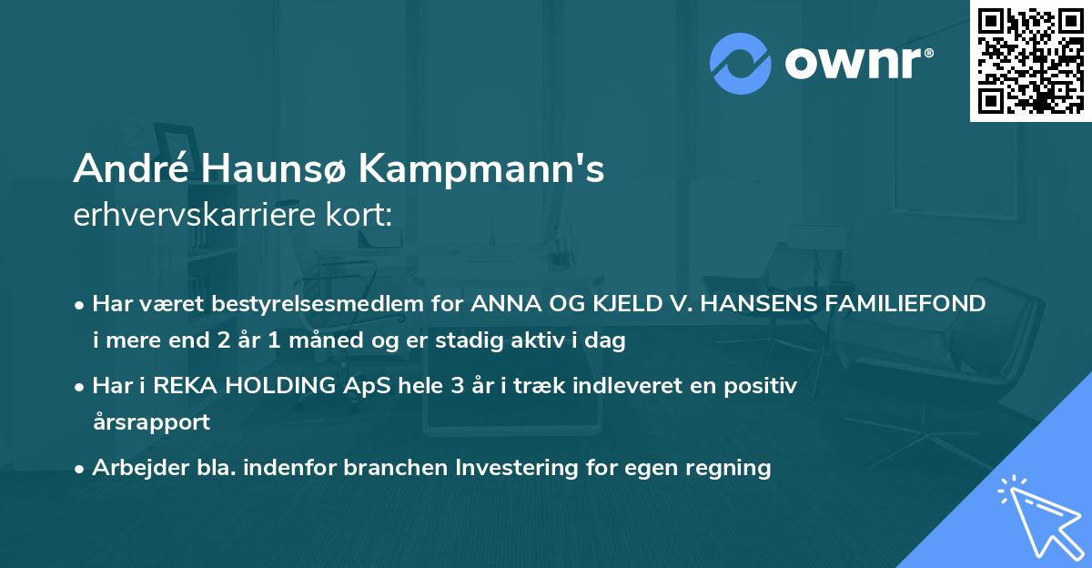 André Haunsø Kampmann's erhvervskarriere kort