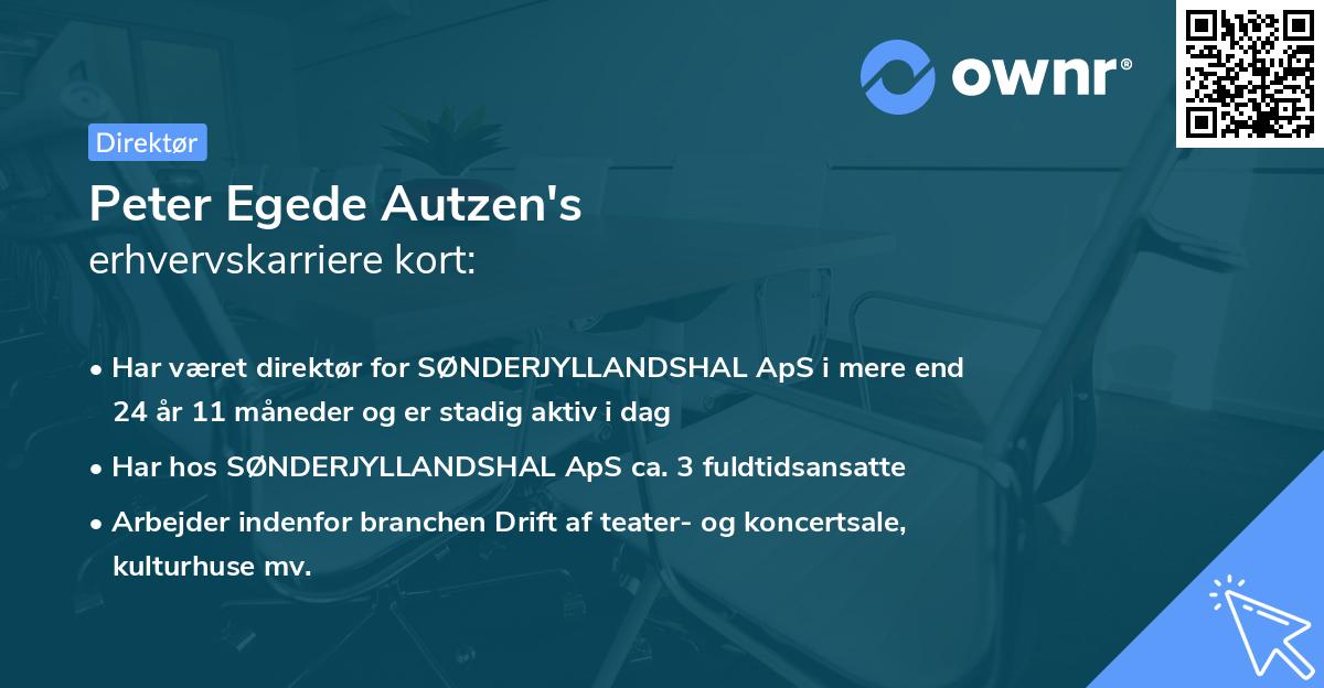 Peter Egede Autzen's erhvervskarriere kort