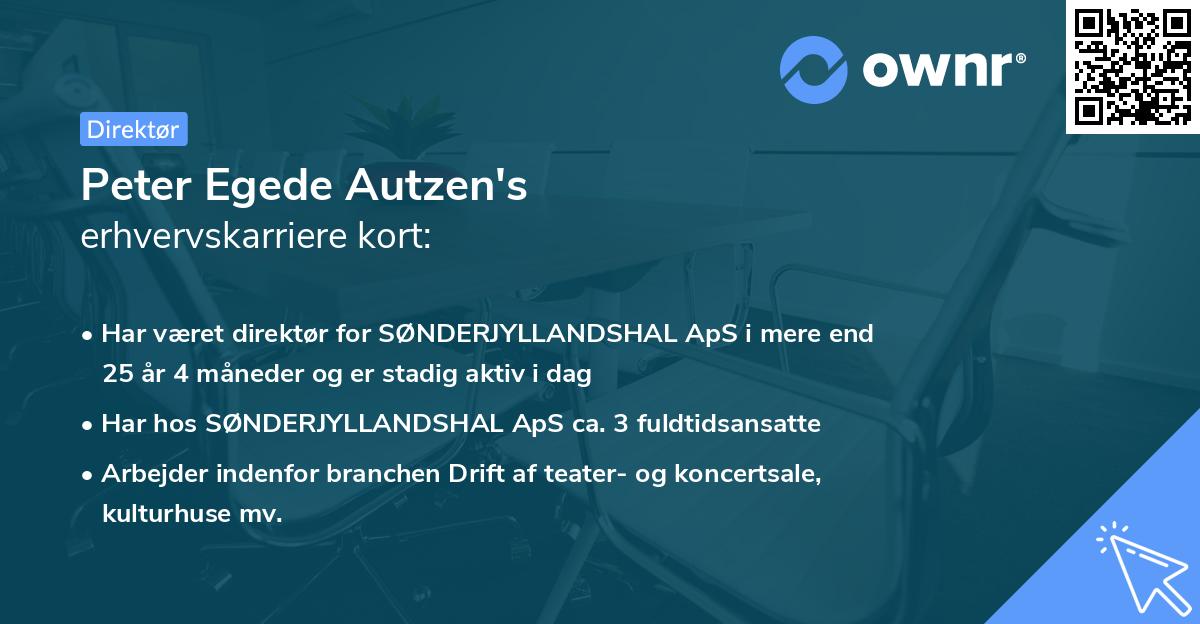 Peter Egede Autzen's erhvervskarriere kort