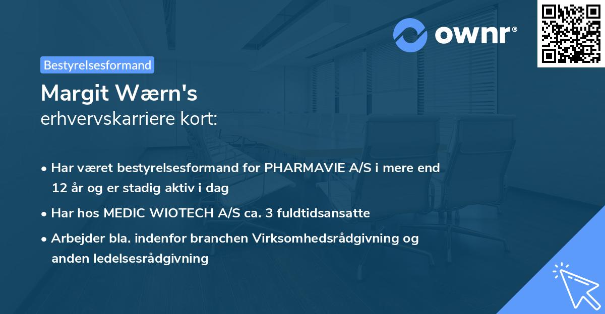 Margit Wærn's erhvervskarriere kort