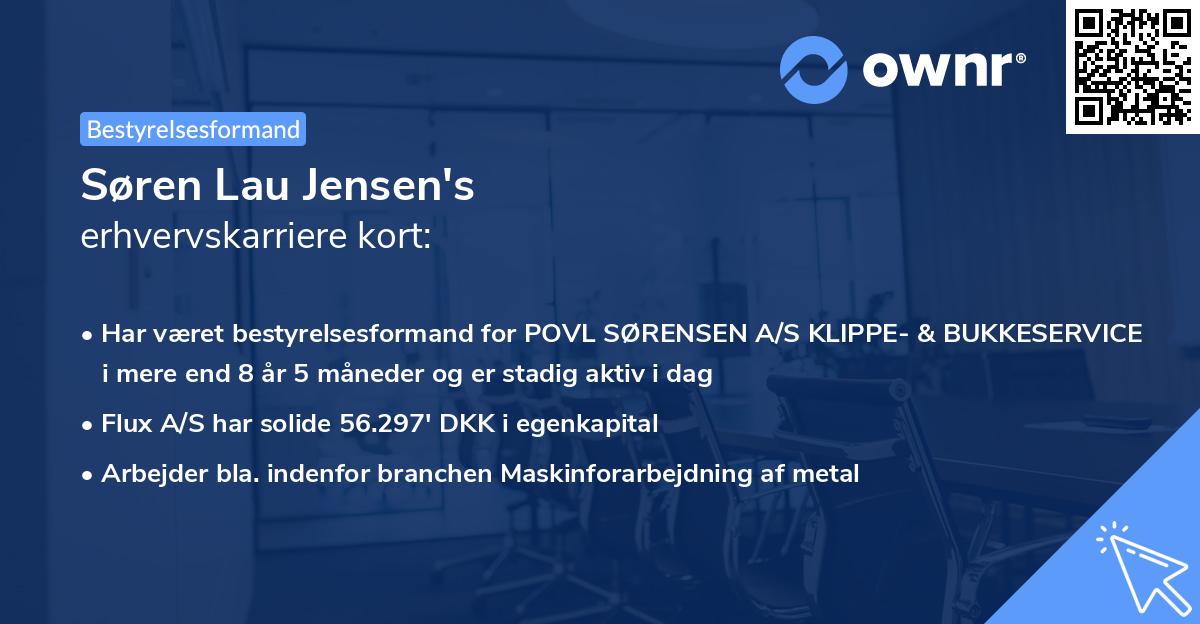 Søren Lau Jensen's erhvervskarriere kort