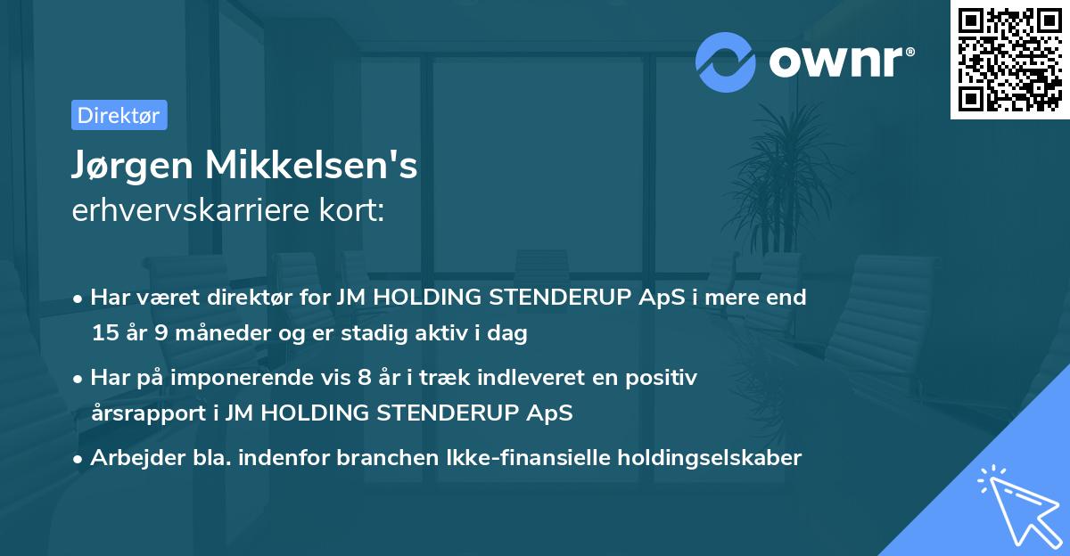 Jørgen Mikkelsen's erhvervskarriere kort