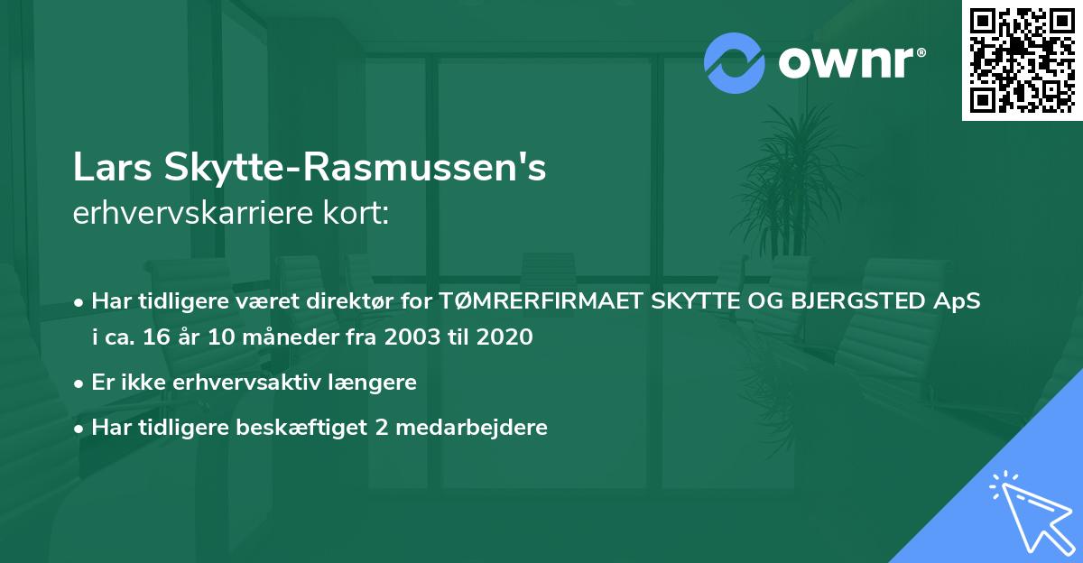 Lars Skytte-Rasmussen's erhvervskarriere kort