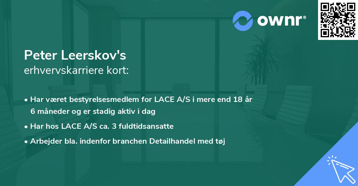 Peter Leerskov's erhvervskarriere kort