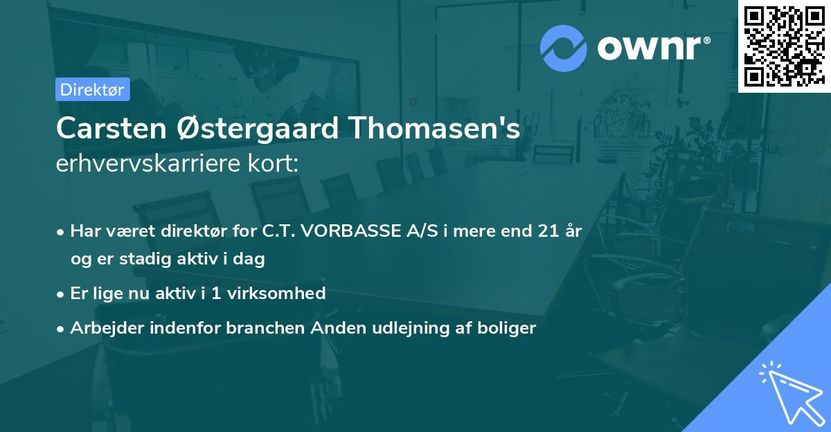 Carsten Østergaard Thomasen's erhvervskarriere kort