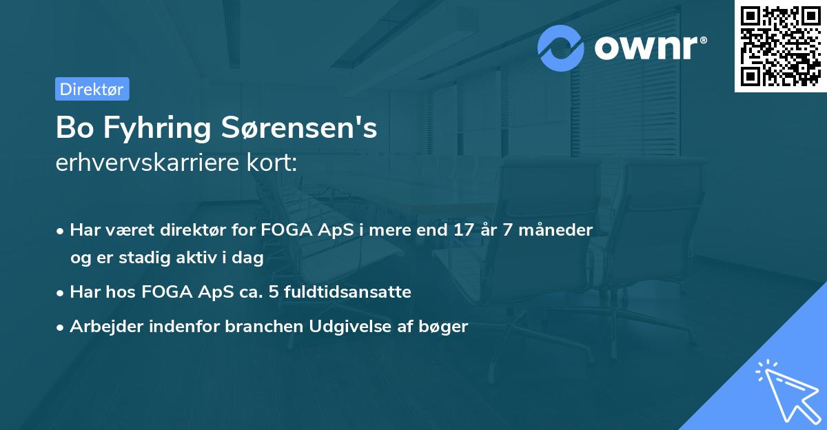 Bo Fyhring Sørensen's erhvervskarriere kort