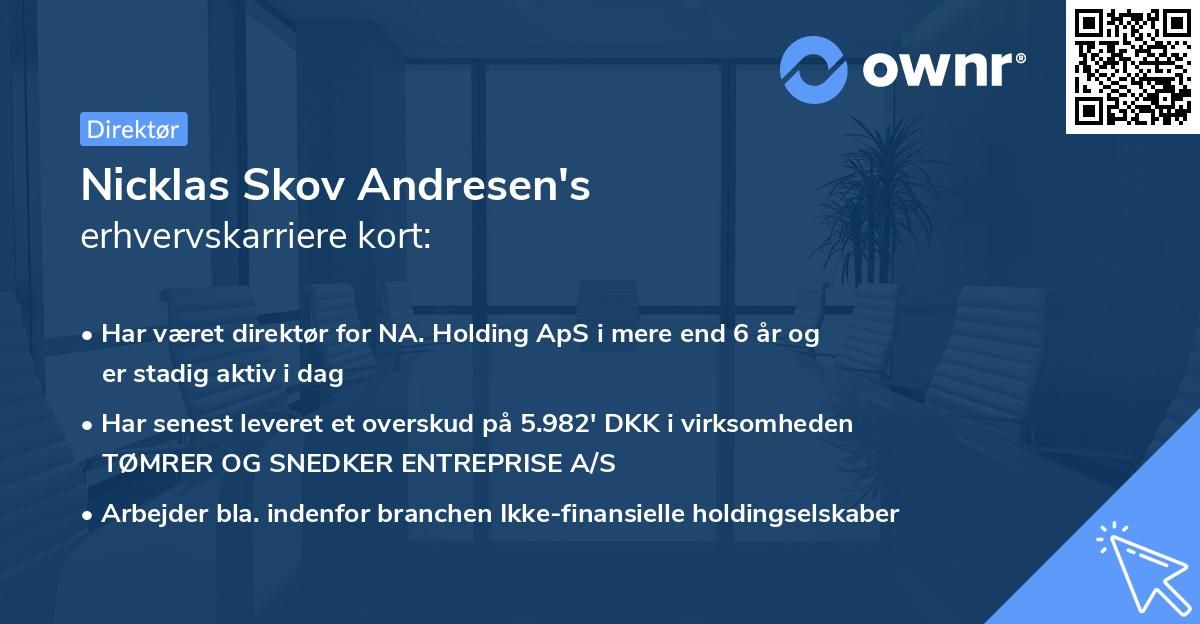 Nicklas Skov Andresen's erhvervskarriere kort