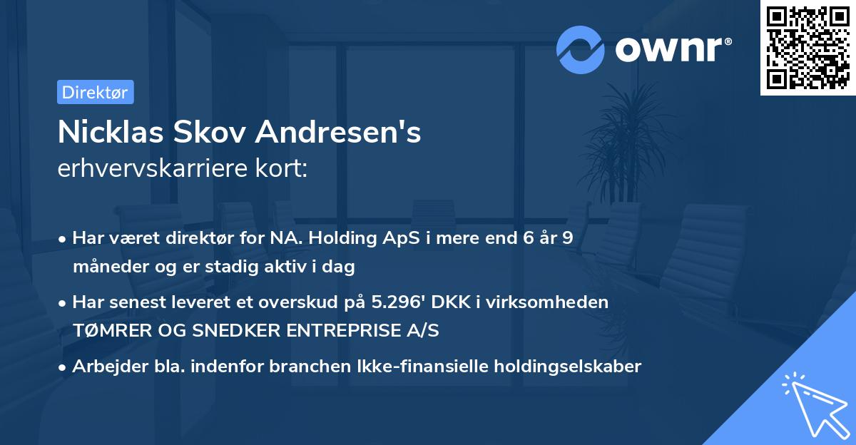 Nicklas Skov Andresen's erhvervskarriere kort
