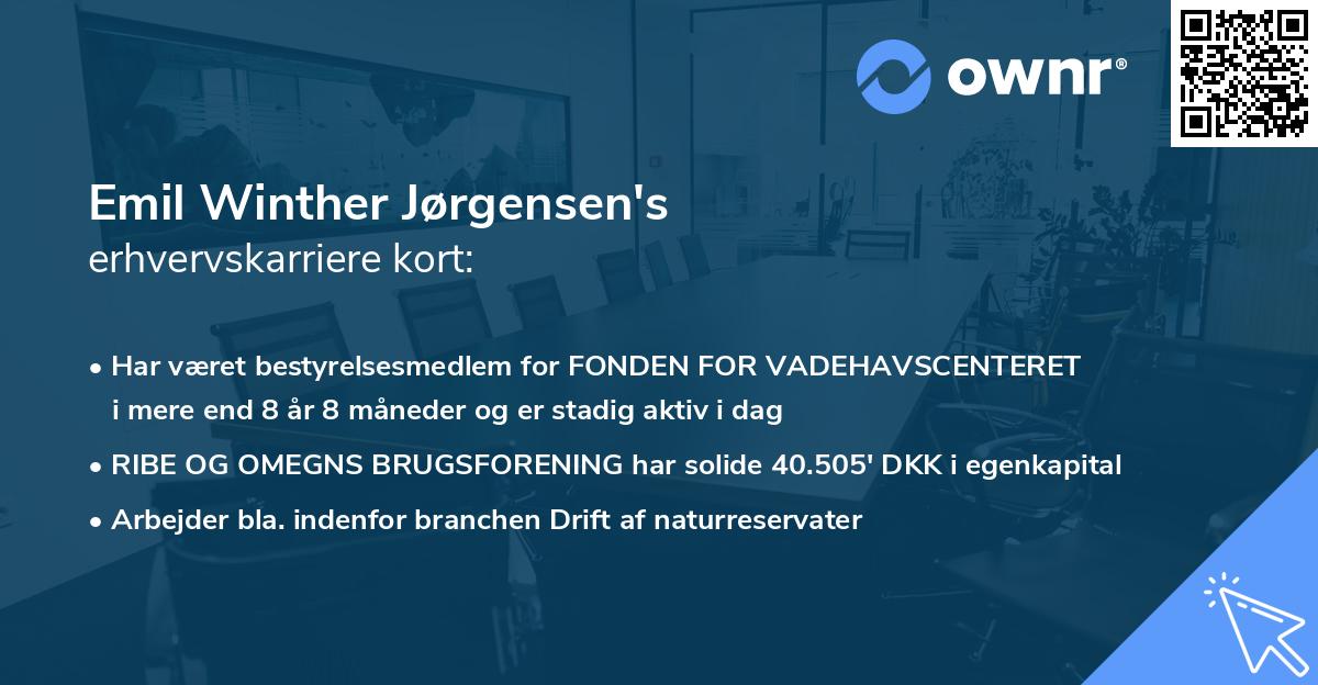 Emil Winther Jørgensen's erhvervskarriere kort