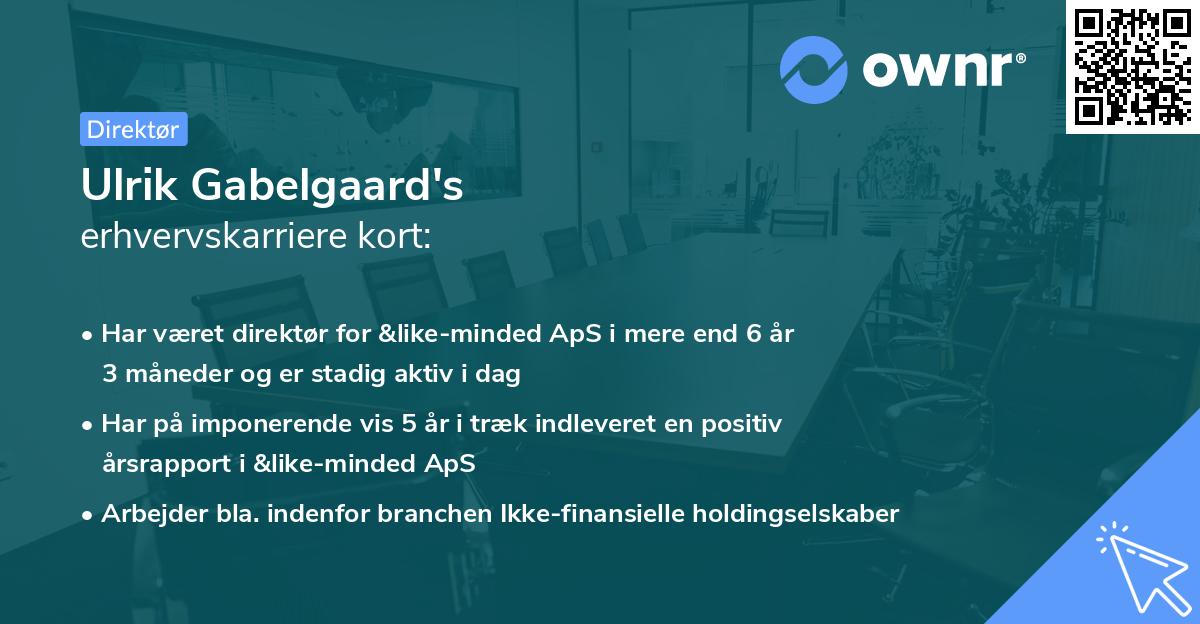 Ulrik Gabelgaard's erhvervskarriere kort