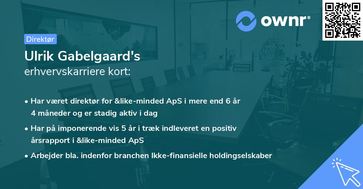 Ulrik Gabelgaard's erhvervskarriere kort
